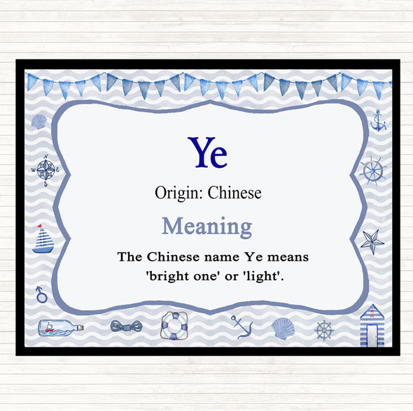 Ye Name Meaning Mouse Mat Pad Nautical