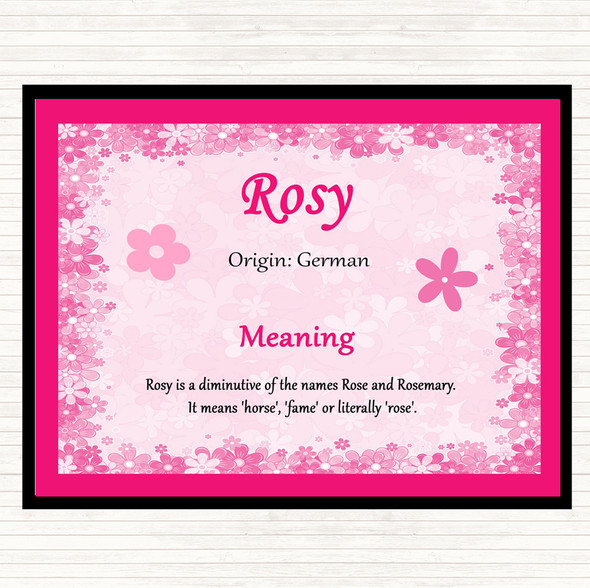 Rosy Name Meaning Mouse Mat Pad Pink