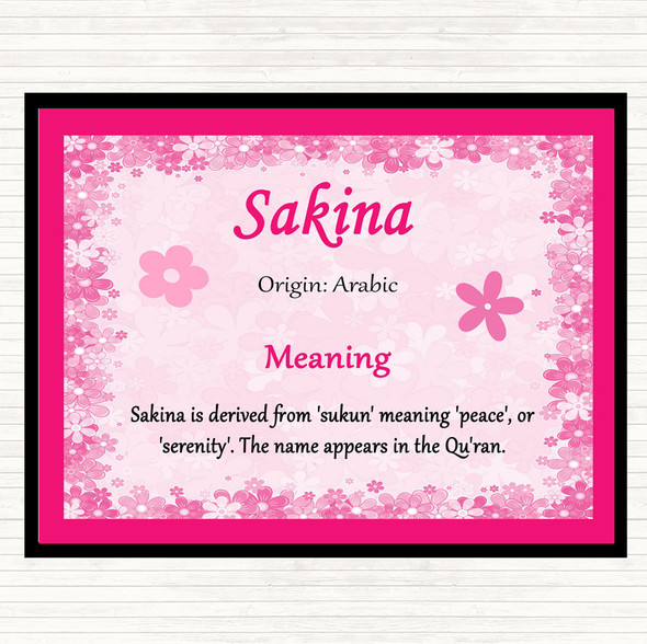 Sakina Name Meaning Mouse Mat Pad Pink