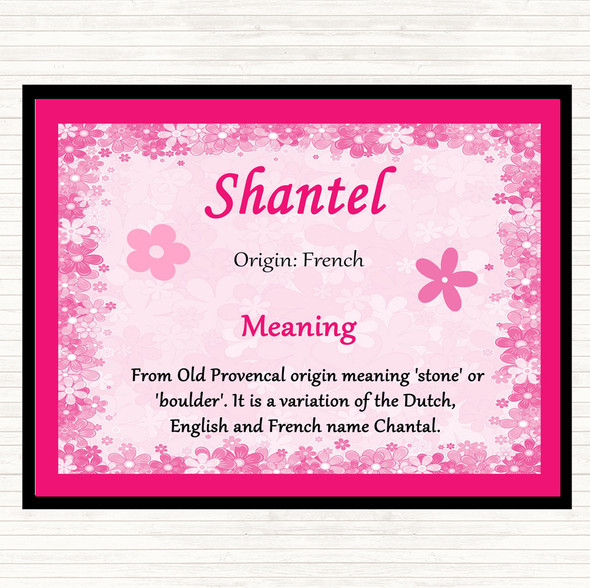 Shantel Name Meaning Mouse Mat Pad Pink