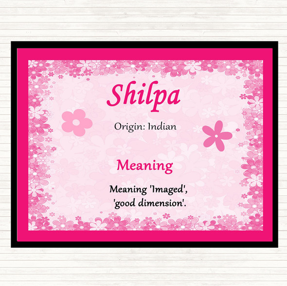 Shilpa Name Meaning Mouse Mat Pad Pink