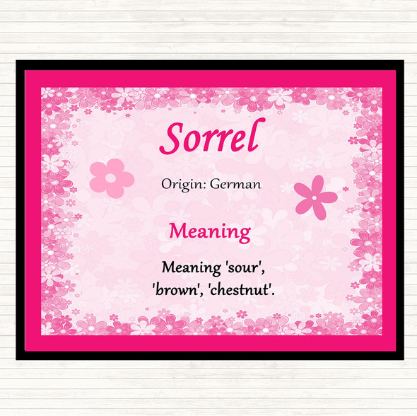 Sorrel Name Meaning Mouse Mat Pad Pink