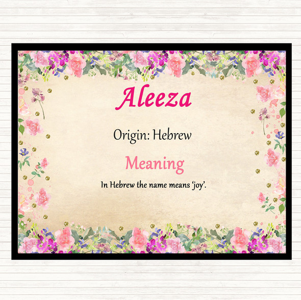 Aleeza Name Meaning Dinner Table Placemat Floral