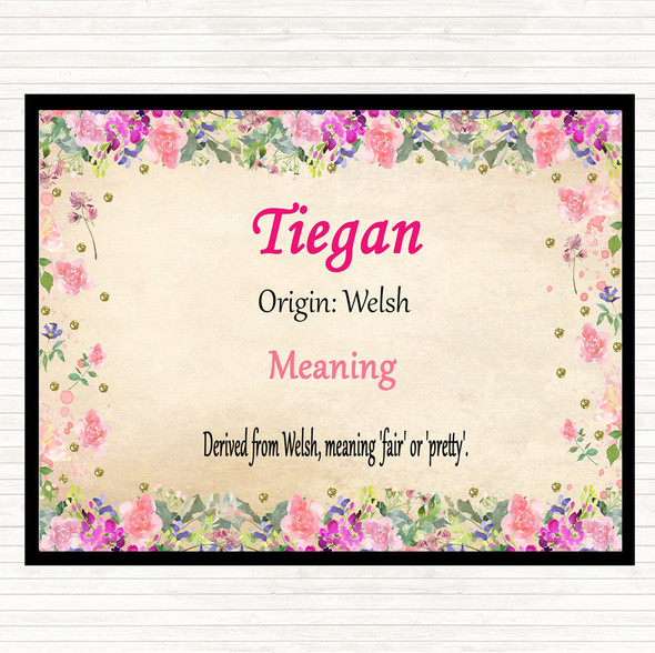 Tiegan Name Meaning Dinner Table Placemat Floral