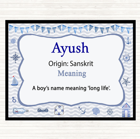 Ayush Name Meaning Dinner Table Placemat Nautical