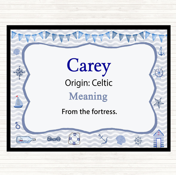 Carey Name Meaning Dinner Table Placemat Nautical