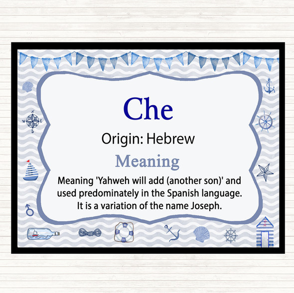 Che Name Meaning Dinner Table Placemat Nautical