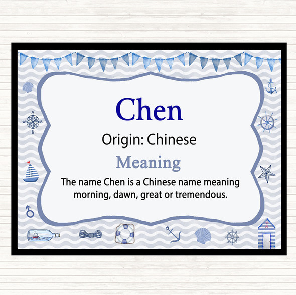 Chen Name Meaning Dinner Table Placemat Nautical