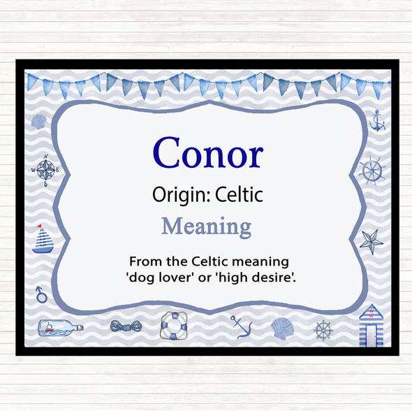 Conor Name Meaning Dinner Table Placemat Nautical