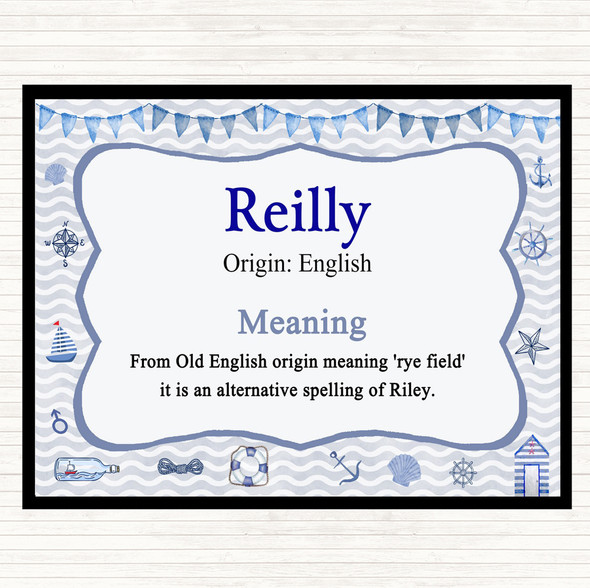 Reilly Name Meaning Dinner Table Placemat Nautical