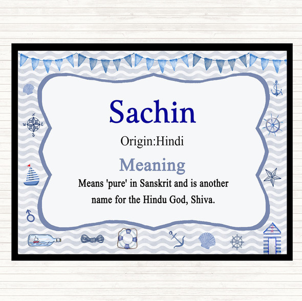 Sachin Name Meaning Dinner Table Placemat Nautical