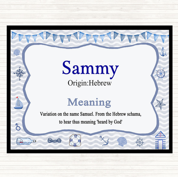 Sammy Name Meaning Dinner Table Placemat Nautical