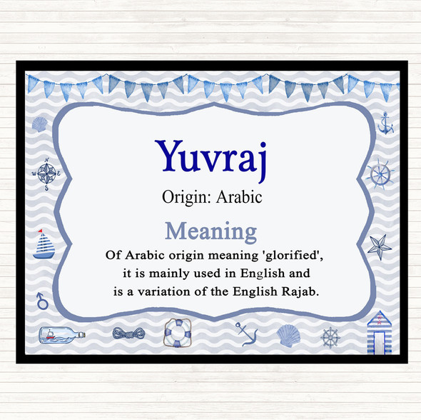Yuvraj Name Meaning Dinner Table Placemat Nautical