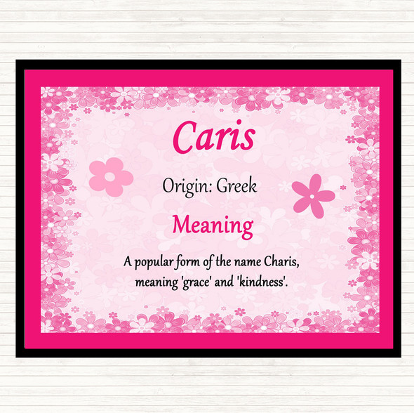 Caris Name Meaning Dinner Table Placemat Pink