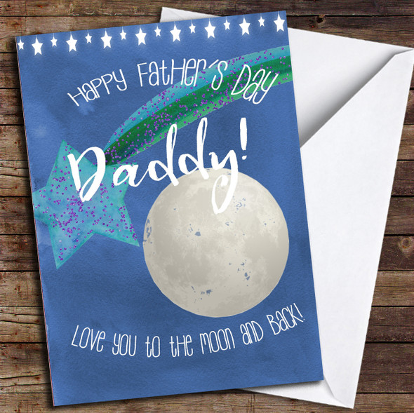 Daddy Love You To The Moon And Back Personalised Father's Day Card