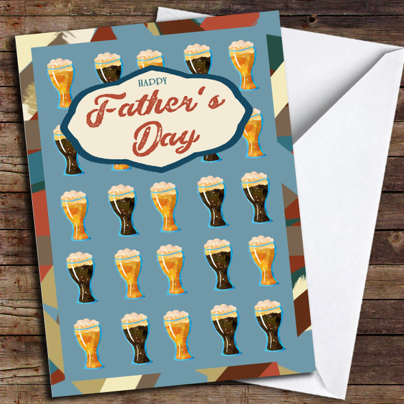 Retro Style Card Personalised Father's Day Card