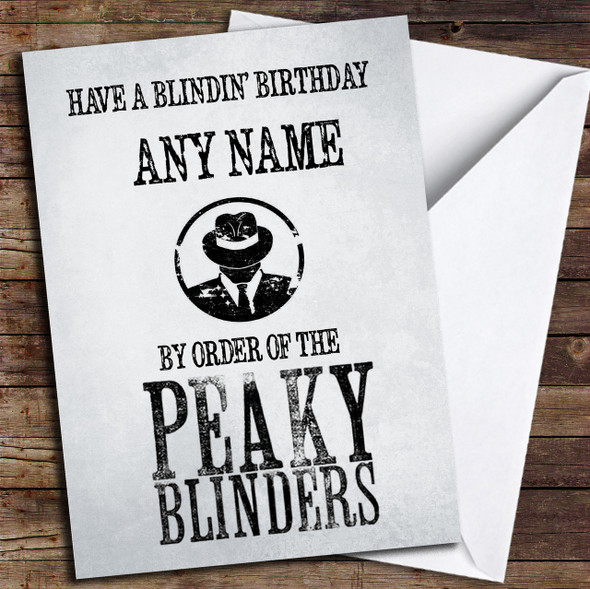 Blindin' Peaky Blinders Birthday Personalised Birthday Card
