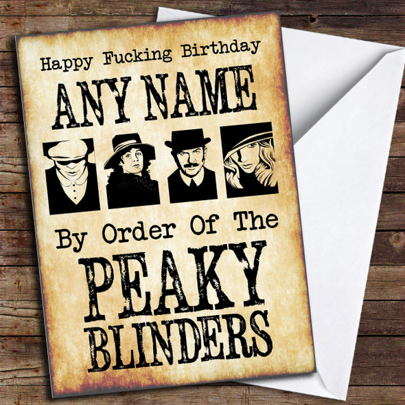 Peaky Blinders Funny Birthday Personalised Birthday Card