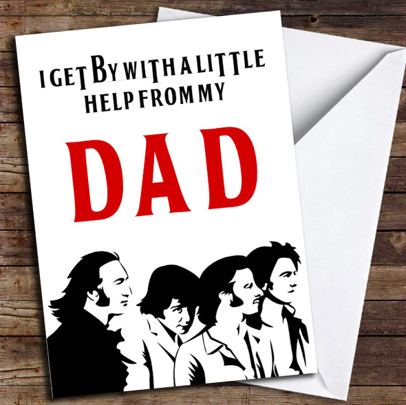 Funny Joke The Beatles Personalised Father's Day Card