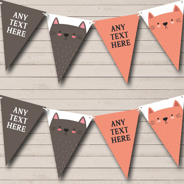 Animal Cats Personalised Birthday Party Bunting