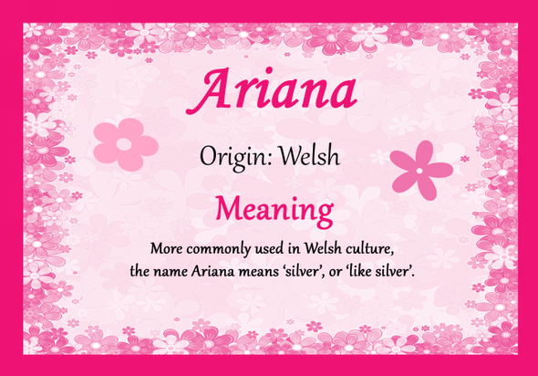 Serina Name Meaning Floral Certificate