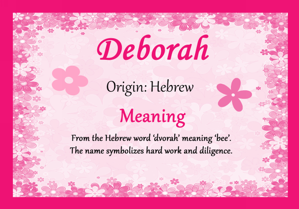 Deborah Personalised Name Meaning Certificate