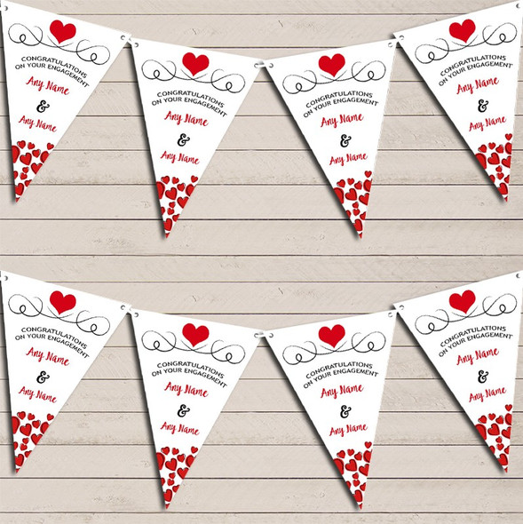Hearts Party Decoration Engaged Engagement Bunting Garland Party Banner