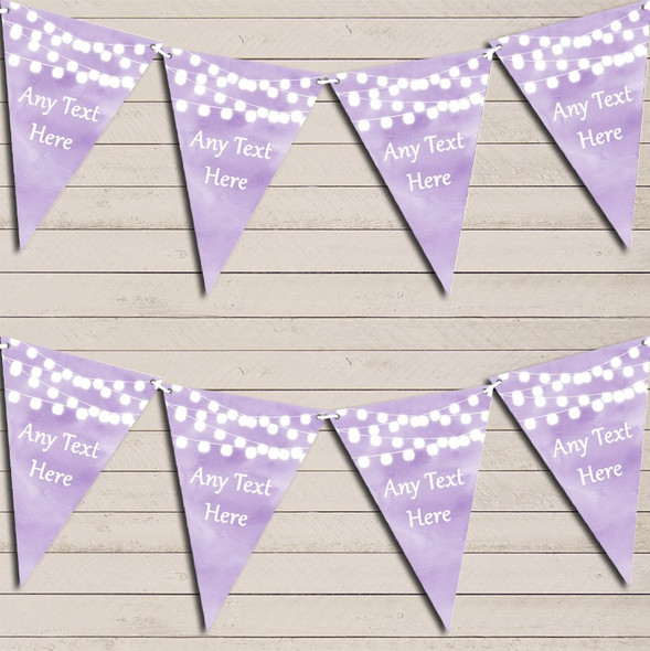 Lilac Purple Watercolour Lights Engagement Bunting Garland Party Banner