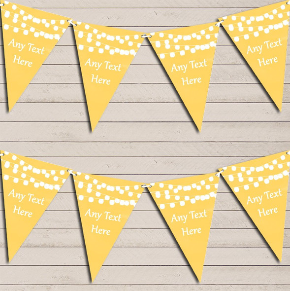Yellow Watercolour Lights Tea Party Bunting Garland Party Banner