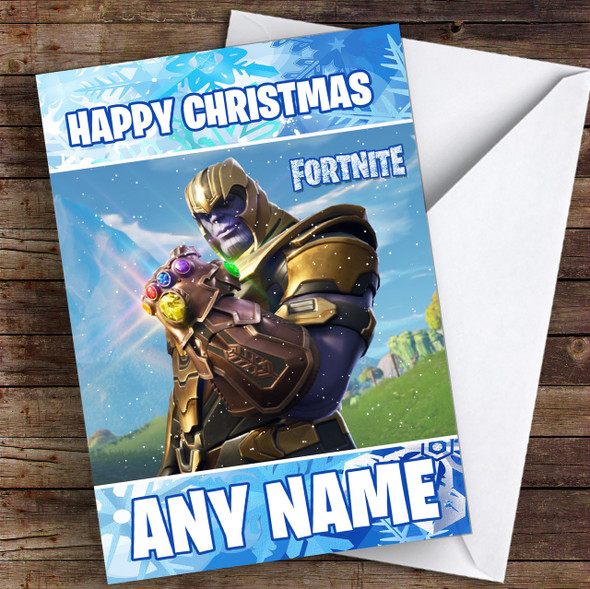 Fortnite Thanos Personalised Children's Christmas Card