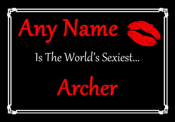 Archer Personalised World's Sexiest Certificate