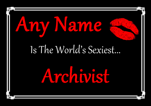 Archivist Personalised World's Sexiest Certificate