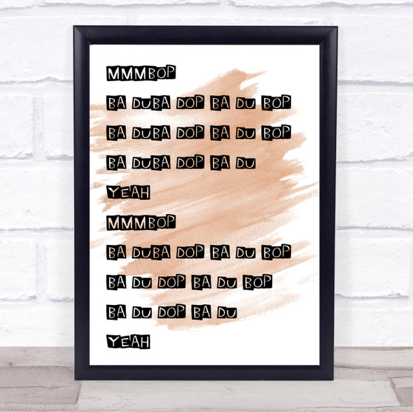 Watercolour Mmmbop Song Lyric Quote Print