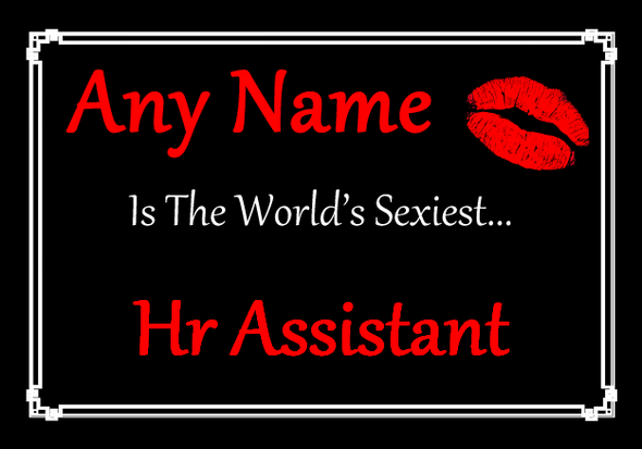 Hr Assistant Personalised World's Sexiest Certificate