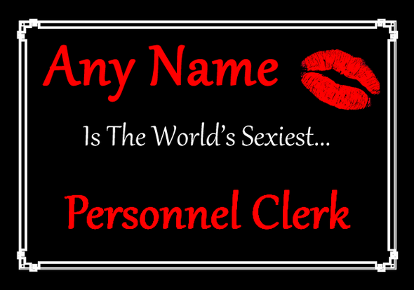 Personnel Clerk Personalised World's Sexiest Certificate