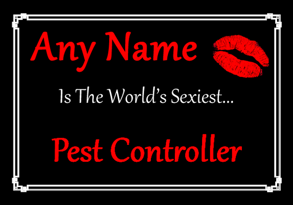 Pest Controller Personalised World's Sexiest Certificate