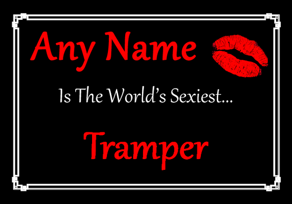 Tramper Personalised World's Sexiest Certificate