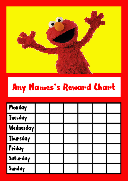 Elmo Star Sticker Reward Chart