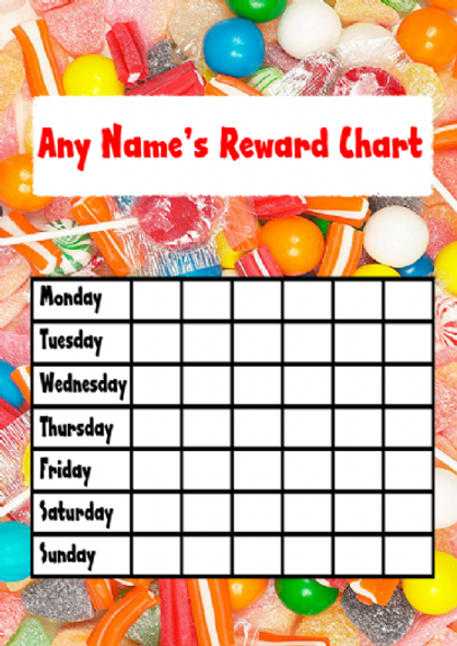 Sweets Star Sticker Reward Chart