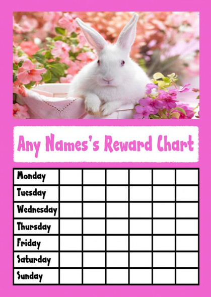 White Rabbit Pink Star Sticker Reward Chart