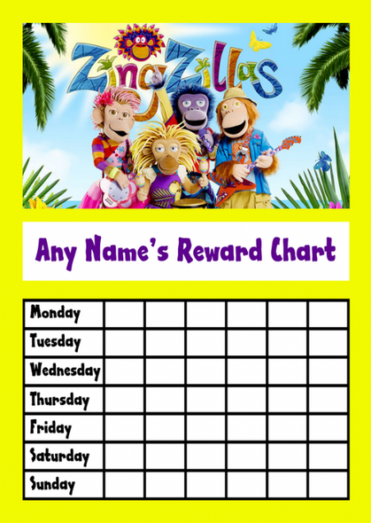 Zingzillas Star Sticker Reward Chart