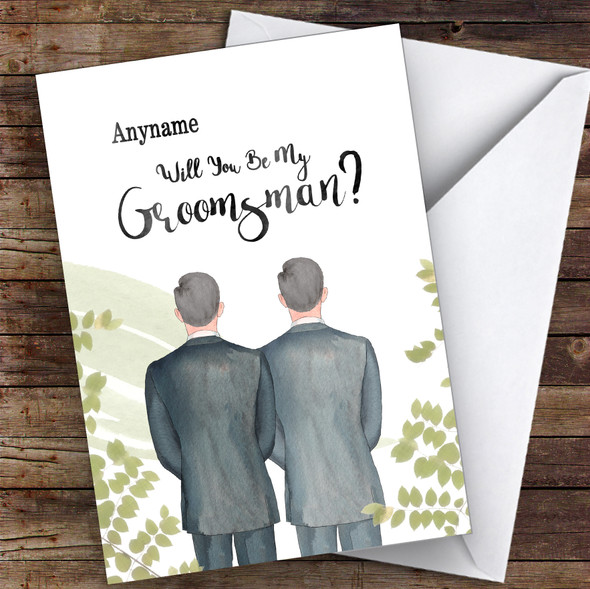 Grey Hair Grey Hair Will You Be My Groomsman Personalised Wedding Card