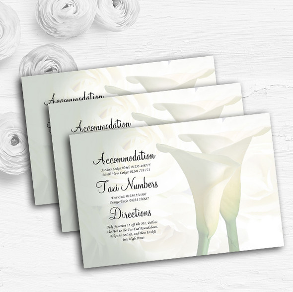 White Lily Stunning Personalised Wedding Guest Information Cards
