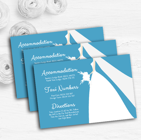 Turquoise Bride Personalised Wedding Guest Information Cards