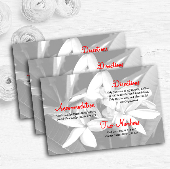Grey Lily Personalised Wedding Guest Information Cards