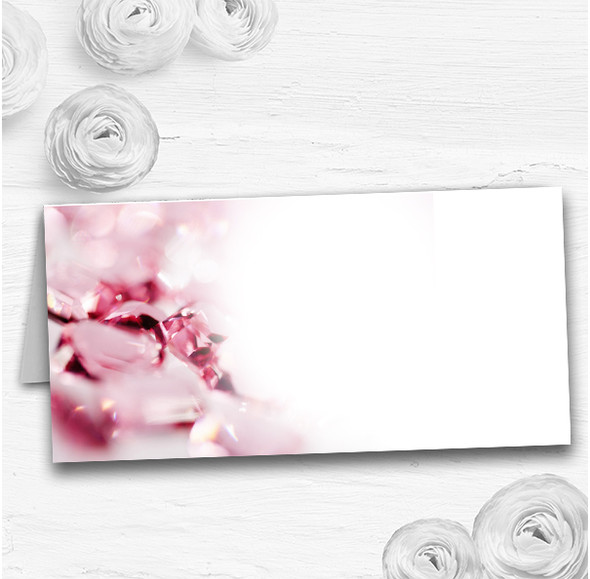 Pink Crystal Diamond Wedding Table Seating Name Place Cards