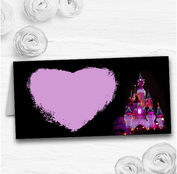 Pink Disney Castle Wedding Table Seating Name Place Cards