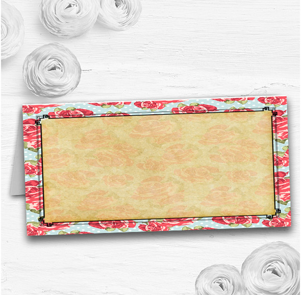 Pink Floral Vintage Paris Shabby Chic Postcard Wedding Table Name Place Cards
