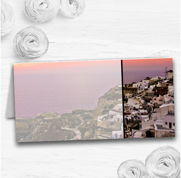 Santorini In Greece Abroad Wedding Table Seating Name Place Cards