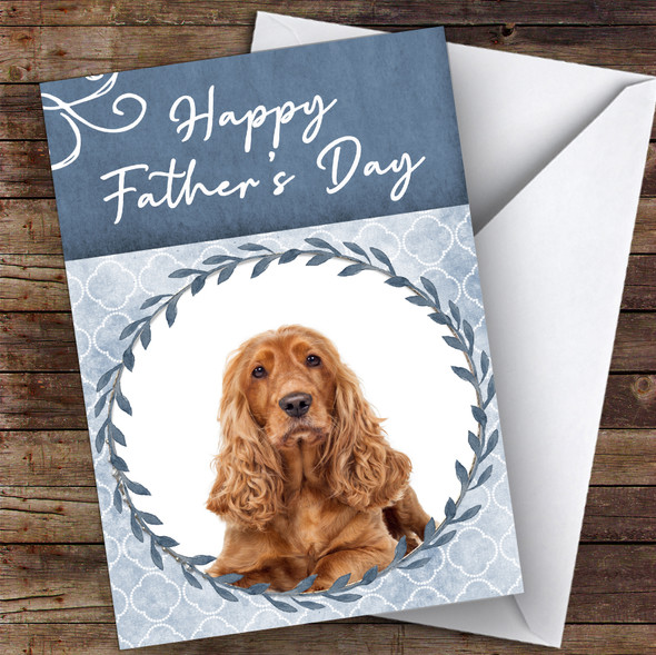 Cocker Spaniel Dog Traditional Animal Personalised Father's Day Card